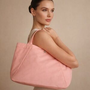 Soft Pink Everyday Tote Bag - Minimal Shoulder Carry
